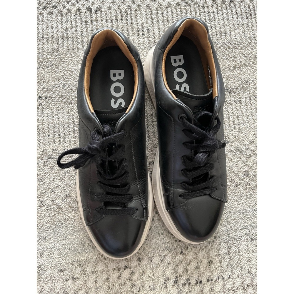 Hugo Boss Men's Black Sneakers 42 US 9 Gary Luxury
